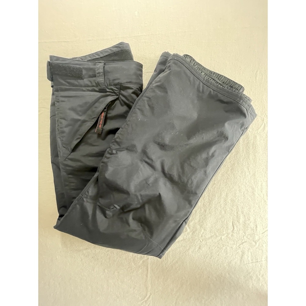 OBERMEYER BLACK SKI/ SNOWBOARD PANTS WOMENS SZ M/S Short Adjustable Waist Tabs